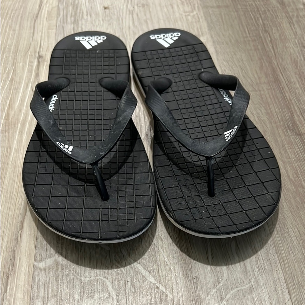 Adidas Black Flip Flops